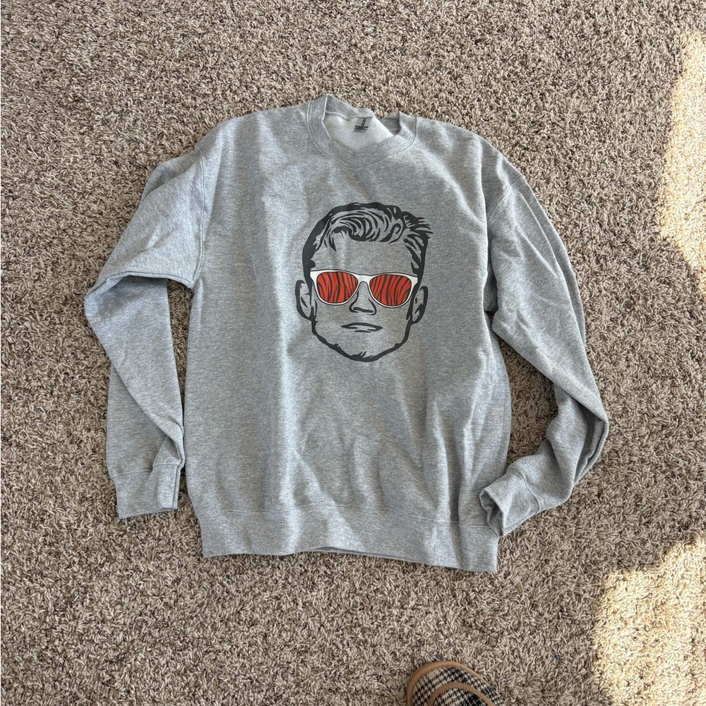Gray Graphic Joe burrow bengals Sweater